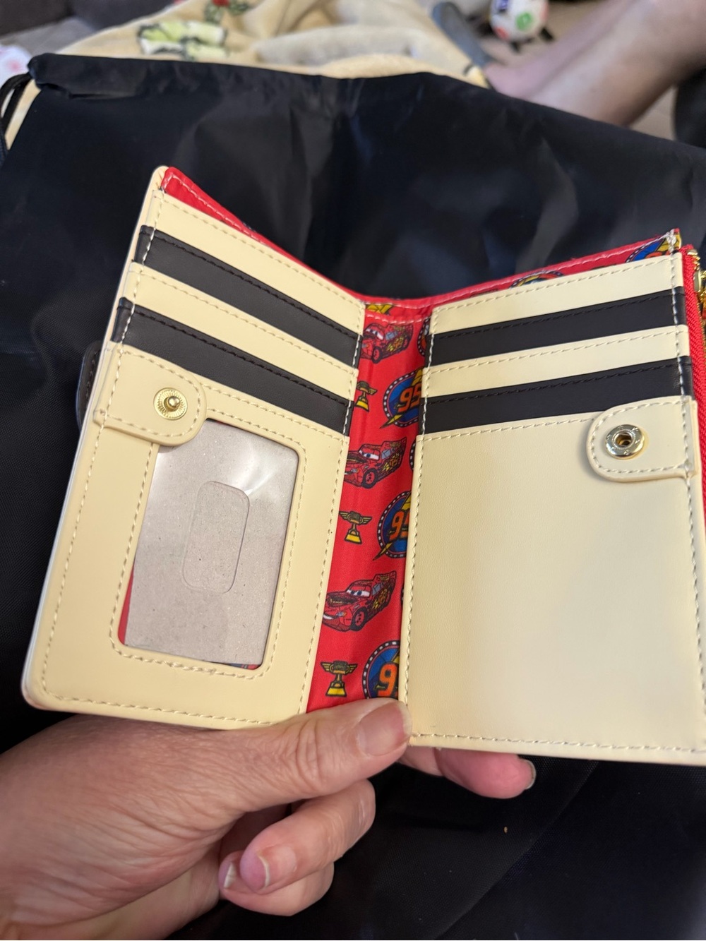 Loungefly Beige Wallet with Red Lightning McQueen Graphic - Picture 3 of 4